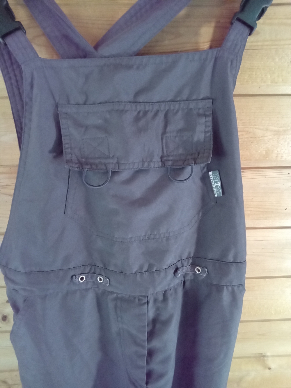Women's Gray Casual Overalls with Adjustable Straps - Picture 3 of 5